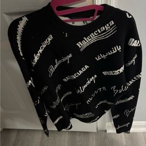 Balenciaga Monochrome Logo Sweater